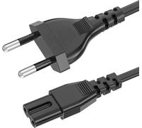 Power Cable,1.5m Power Cable 2 Pin Euro Plug to EU Plug C7 Figure 8 Power Cord TV Blu-Ray Receiver DVD Devices Power Supplies-Black