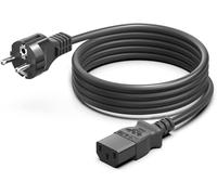 Power Cable 2m Mains Cord Contact Protection Type F (CEE 7/4) to Cold Coupler Socket C13 PC Computer Monitor Printer for Samsung Sony Panasonic LG Xbox 360 Epson