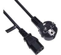 Power Cable by ,Mains Power Cord Compatible with LG 32LD450 & 37LH4010 TVEU Schuko CEE7 Angle Plug to IEC 320 C1310A 250v (European-Black) 3 m