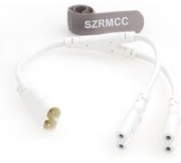 Power Cable IEC 320 C8 to Dual C7 Y Splitter C8 Male to 2 x C7 Female AC Power Converter Cable for LCD Screen Wall HDTV Sky Q Box PS4 Xbox One (C8 to 2x