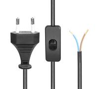 Power Cable with Switch,Type C,Open End Switch,Lamp Cable Replacement Cable (Black,1M)