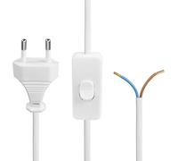 Power Cable with Switch,Type C,Open End Switch,Lamp Cable Replacement Cable (White,1M)