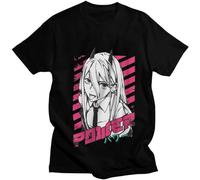 Power Chainsaw Unisex T-Shirt Man's Fashion Cotton Black Clothes 3XL