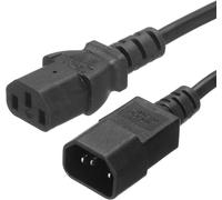 Power Cord 3 Pin C14 Male to C13 Female 2.5mm² 0.5m 250V 10A PDU Extension Cable for Laptop,Electronics,TV,Printer