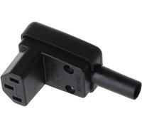 Power Cord Cable Connector with IEC 320 C13 Female Plug Angled 90 Degree