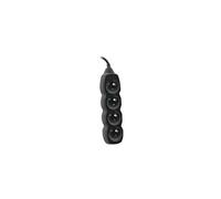 Power Cord - Coupe-circuit - connecteurs de sortie : 4 - 3 m cordon - noir