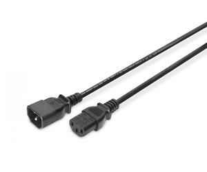 Power Cord extension cable, C14 - C13 M/F, 5.0m, H05VV-F3G 1.0qmm, sw