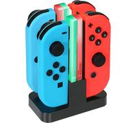 Power Dock Charger Joycon Switch Station Charging Dock Charge 4 Joy Con Controllers At The Same Time Usb C Charging Cable Included Black