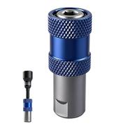 Power Drill Connector Kit, Universal Socket Adapter Unit, 1,81 x 0,70 pouces with Secure Locking, Alloy Metal Machined Tool, Compact Engineering Building Style, Automotive Wood for Metal Use