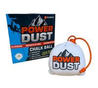 POWER DUST - Boule de craie pour escalade - 65 g - Craie rechargeable avec cordon de serrage - Carbonate de magnésium 100 % pur - Pour gymnastique, escalade, bloc, haltérophilie (1)