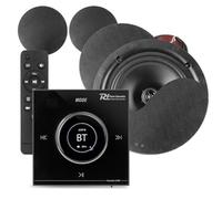 Power Dynamics B100B Kit Audio Encastrable BT avec Amplificateur Noir et Enceintes Plafond 4x25W - Noir