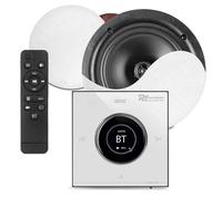 Power Dynamics B50W Kit Audio Encastrable BT avec Amplificateur et Enceintes Plafond 2x25W - Blanc