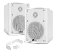 Power Dynamics BC50V - 2 Haut-Parleurs Blancs - 120 Watts, 5,25 Pouces, Étanches, Intérieur Extérieur, Kit de Montage Fourni, 100 Volts, 8 Ohms, Public Address, Musique d'Ambiance, Sonorisation