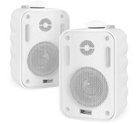 Power Dynamics Enceintes passives BGO30 2 voies 60 W Blanches – Woofer 3" Paire, Intérieur/Extérieur