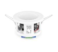 Power Dynamics CSBA3 Enceinte de Plafond 100V 3" - Blanc, 6 Watts, 3 Modes de Puissance, Haut-Parleur à Encastrer Compact, Idéal pour Public Address, Musique d'Ambiance, Annonces