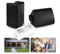 Power Dynamics Ensemble d'Enceintes Bluetooth 4" pour Jardin et Terrasse - Noir