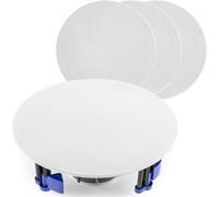 Power Dynamics NCBT604 - Set 4 Haut-Parleurs de Plafond Amplifiés BT, avec Grille de Protection 6,5 - Blanc Blanc