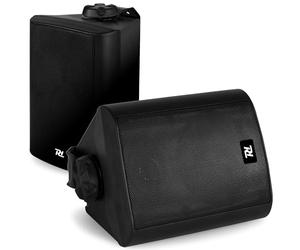 Power Dynamics ODS50B Enceintes 2 Voies 100 Watts - Noir, Boitier Solide en ABS, Livré par Paire avec Étrier de Fixation, Idéal pour Diffusion d'Annonces ou Musique d'Ambiance