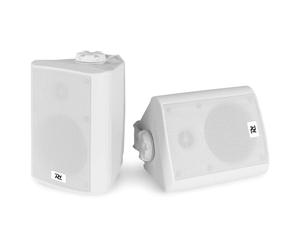 Power Dynamics ODS50W Enceintes 2 Voies 100 Watts - Blanc, Boitier Solide en ABS, Livré par Paire avec Étrier de Fixation, Idéal pour Diffusion d'Annonces ou Musique d'Ambiance