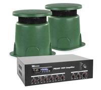 Power Dynamics Pack GS530 - Sonorisation Extérieure - Système 100V 2 Enceintes résistantes IP45, amplificateur | Bluetooth & câbles Inclus