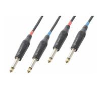 PD Connex Câble Audio Cordon 2x Jack 6,35 Mâle Mono/2x Jack 6,35 Mâle - 5m