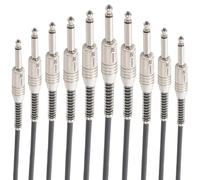 Power Dynamics PD Connex - Câble Audio Cordon Guitare 10 x 3m, Jack 6,35 Mâle Mono/Jack 6,35 Mâle Mono, Idéal pour Relier votre Table de Mixage, vos Enceintes, Guitares