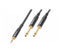 PD Connex Câble Audio Cordon Jack 3,5 Mâle Stéréo/2x Jack 6,35 Mono - 6m