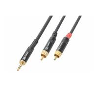 PD Connex Câble Audio Cordon Jack 3,5 Mâle Stéréo/2x RCA Mâle - 1,5m