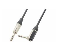 PD Connex Câble Audio Cordon Jack 6,35 Mâle Stéréo/Jack 6,35 Mâle Stéréo Coudé - 3m