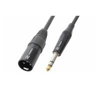 Power Dynamics PD Connex Câble Audio Cordon XLR Mâle/Jack 6,35 Stéréo - 1,5m - Idéal pour Relier vos Enceintes de Sonorisation