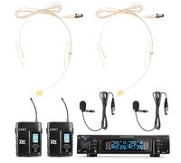 Power Dynamics PD220B - Système de Bodypacks Sans Fil UHF, True Diversity, 2 Bodypacks et 1 Récepteur - 80 Canaux, un Système idéal pour les Présentations, Scènes, Concerts