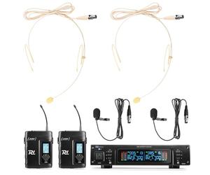 Power Dynamics PD220B - Système de Bodypacks Sans Fil UHF, True Diversity, 2 Bodypacks et 1 Récepteur - 80 Canaux, un Système idéal pour les Présentations, Scènes, Concerts