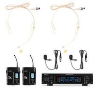 Power Dynamics PD22B - Système de Bodypacks Sans Fil UHF, True Diversity, 2 Bodypacks et 1 Récepteur - 80 Canaux Noir G