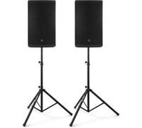 Power Dynamics PD415A Kit Sono DJ avec Pieds - 2800W, Amplificateur et Enceintes Haut de Gamme, Idéal pour Les Professionnels de l'Animation