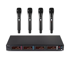 Power Dynamics PD504H - Set micro sans fil UHF 4 microphones 50 canaux transmission infrarouge livré dans un flightcase
