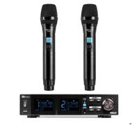 Power Dynamics - Système micro UHF PD522 - 2 micros main, 100 canaux, récepteur rack XLR/Jack