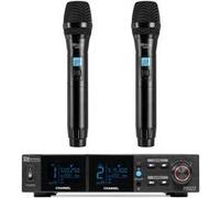 Power Dynamics - Système micro UHF PD522 - 2 micros main, 100 canaux, récepteur rack XLR/Jack