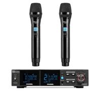Power Dynamics PD522 - Système UHF 2 micros main sans fil | 100 canaux | Récepteur rackable XLR/Jack | Ready-to-go pro