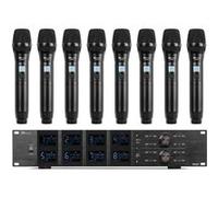 Power Dynamics PD528 Système de Microphones UHF avec 8 Micros Main Sans Fil - 100 Canaux