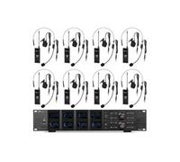 Power Dynamics PD528B Système de Bodypacks UHF avec 8 Bodypacks - 100 Canaux, Rack 19" 2U, Écrans LCD, Un Système Bodypacks Professionnels, Idéal pour Les Spectacles, Concerts
