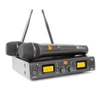 Power Dynamics PD782 - Système micro sans fil, UHF 2x 8 canaux, affichage LCD avec valise