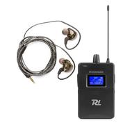 Power Dynamics PD810R Récepteur BodyPack sans fil UHF avec écouteurs pour Système In Ear Monitor PD810 - Écouteurs Intra-Auriculaires, Portée 50 m, Idéal pour les productions, Plateaux TV