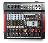 Power Dynamics PDM-T604 Console de Mixage 6 Canaux - avec Streaming Bluetooth, Egaliseur Graphique 7 Bandes, MP3, Sortie USB, Sortie Casque Jack 6,35mm, Idéal pour Studio d'Enregistrement