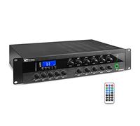 Power Dynamics PDW500MP3 Amplificateur 100V 6 Zones avec Bluetooth - 500 Watts, Lecteur MP3 (USB et SD), Radio FM, Entrée XLR, Idéal pour Les Magasins, Les Restaurants, Les Bars, Les Hôtels