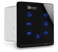 Power Dynamics Powerline A100B Amplificateur Audio Mural 8 Ohm 4X 20 Watts, Récepteur sans Fil Bluetooth, USB et SD, Écran Tactile, Livré avec Télécommande, Idéal pour Sonorisation de la Maison