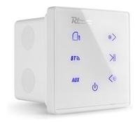 Power Dynamics Powerline A100W Amplificateur audio mural 4 x 20 Watts, Récepteur sans fil Bluetooth, USB et micro SD, Ecran tactile Blanc G