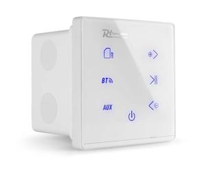 Power Dynamics Powerline A100W Amplificateur Audio Mural 4X 20 Watts, Récepteur sans Fil Bluetooth, USB et Micro SD, Écran Tactile, Livré avec Télécommande, Idéal pour Sonorisation de la Maison