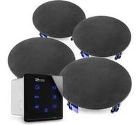 Power Dynamics Powerline A50B - Pack Amplificateur Mural avec 4 Enceintes Encastrables - 60 Watts Noir G