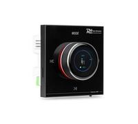 Power Dynamics Powerline B100B Amplificateur Mural Stéréo 4x25W Noir avec BT 5.0, Lecteur MP3 USB MicroSD et Entrée AUX, Écran LCD et Panneau Tactile, Idéal Maison, Cuisine et Bureau