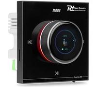 Power Dynamics Powerline B50B Amplificateur Mural Stéréo 2x25W avec BT 5.0, Noir, Lecteur MP3 USB MicroSD et Entrée AUX, Écran LCD et Panneau Tactile, Idéal Salon, Cuisine et Bureau